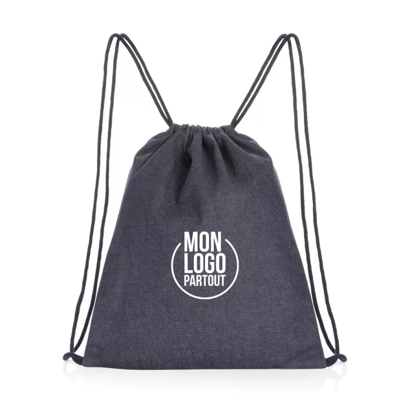 Sac à dos à cordon en denim recyclé Impact AWARE™ 