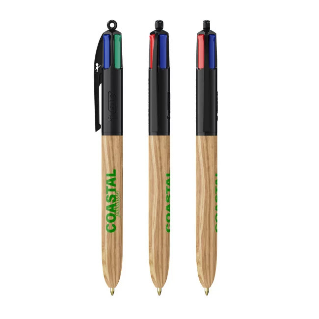 Stylo BIC ® 4 Couleurs Wood Style 