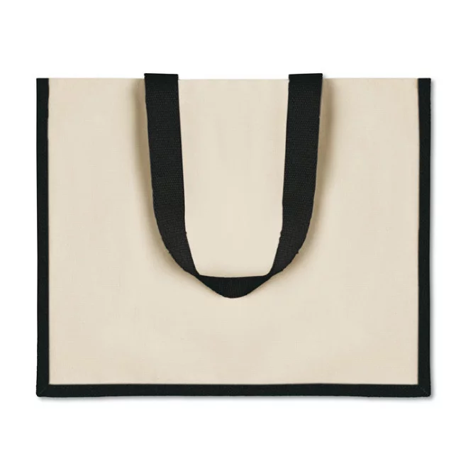 Sac de plage personnalisé en toile et jute Campo de Fiori 