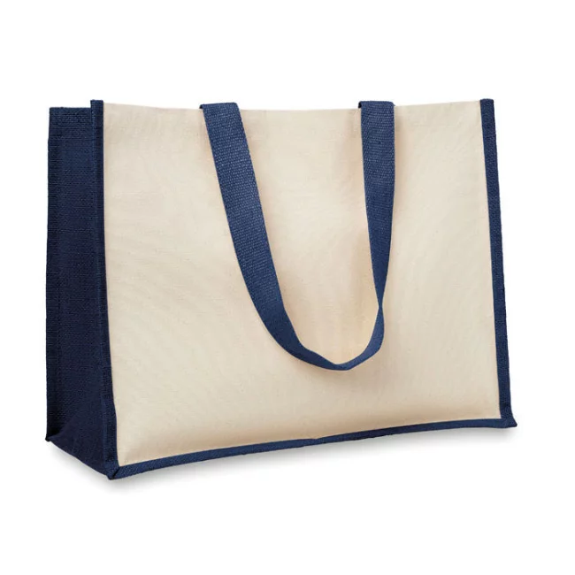 Sac de plage personnalisé en toile et jute Campo de Fiori 