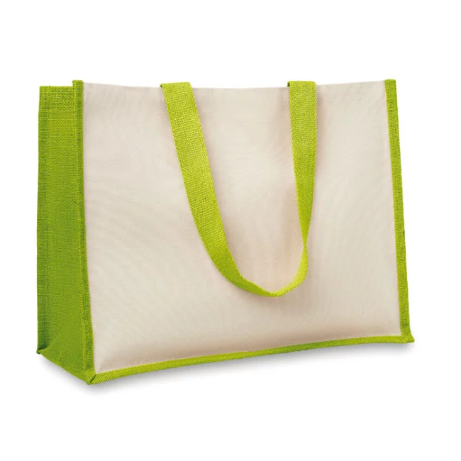 Sac de plage personnalisé en toile et jute Campo de Fiori 