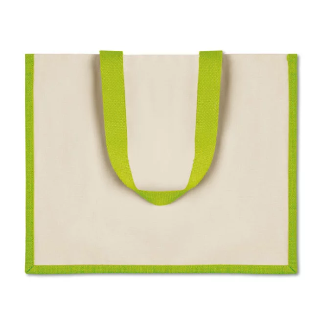 Sac de plage personnalisé en toile et jute Campo de Fiori 