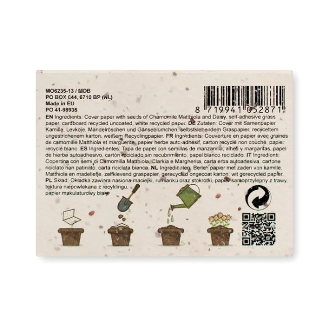 Bloc-notes memo publicitaire à planter 