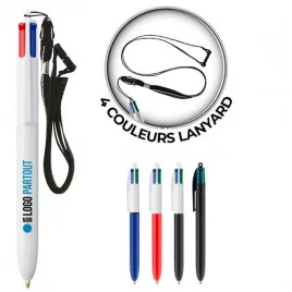 Stylo BIC ® 4 Couleurs Lanyard