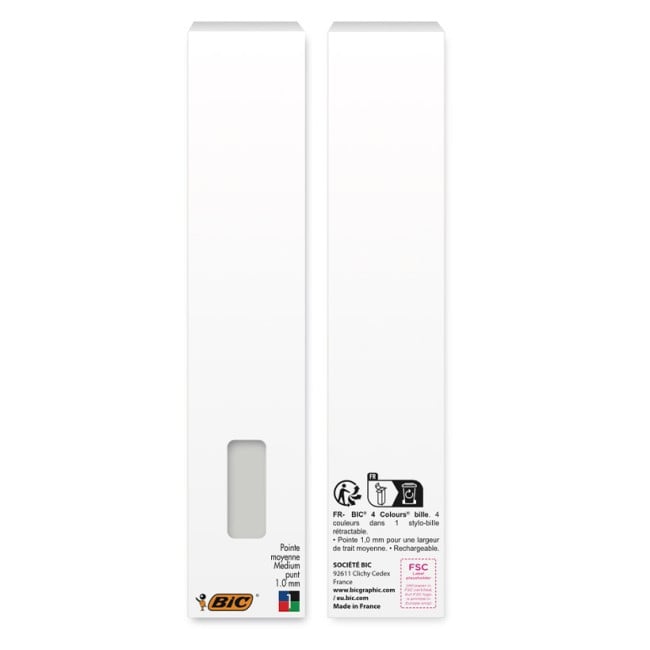 Boîte personnalisable avec un stylo Bic ® 4 couleurs