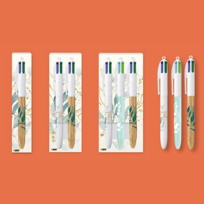 Boîte personnalisable avec un stylo Bic ® 4 couleurs