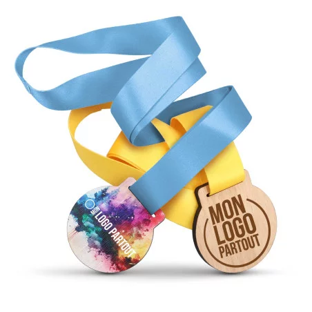 Médaille en Bois personnalisée 60 mm 
