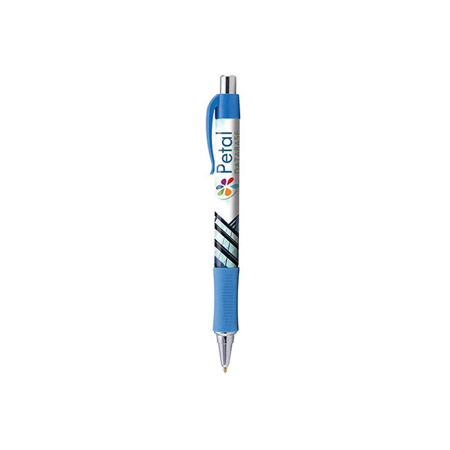 Stylo publicitaire Hepburn chrome Stylo publicitaire Hepburn chrome - Bleu 7687