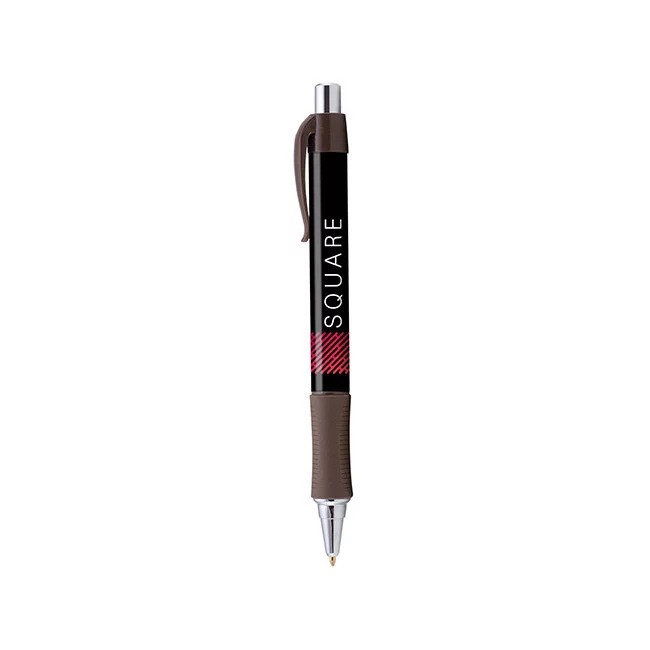 Stylo publicitaire Hepburn chrome Stylo publicitaire Hepburn chrome - Marron 7589