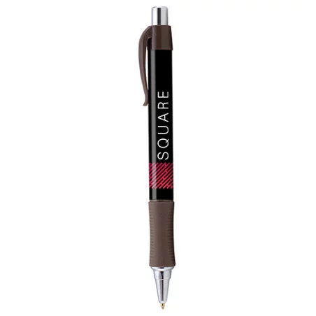 Stylo publicitaire Hepburn chrome Stylo publicitaire Hepburn chrome - Marron 7589
