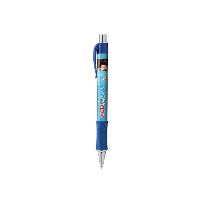 Stylo publicitaire Hepburn chrome Stylo publicitaire Hepburn chrome - Bleu 279