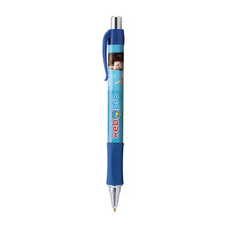 Stylo publicitaire Hepburn chrome Stylo publicitaire Hepburn chrome - Bleu 279