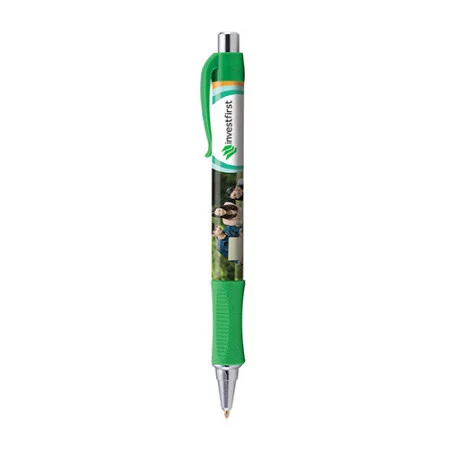 Stylo publicitaire Hepburn chrome Stylo publicitaire Hepburn chrome - Vert 2271
