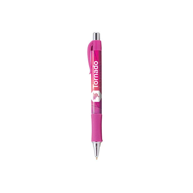 Stylo publicitaire Hepburn chrome Stylo publicitaire Hepburn chrome - Rose 240