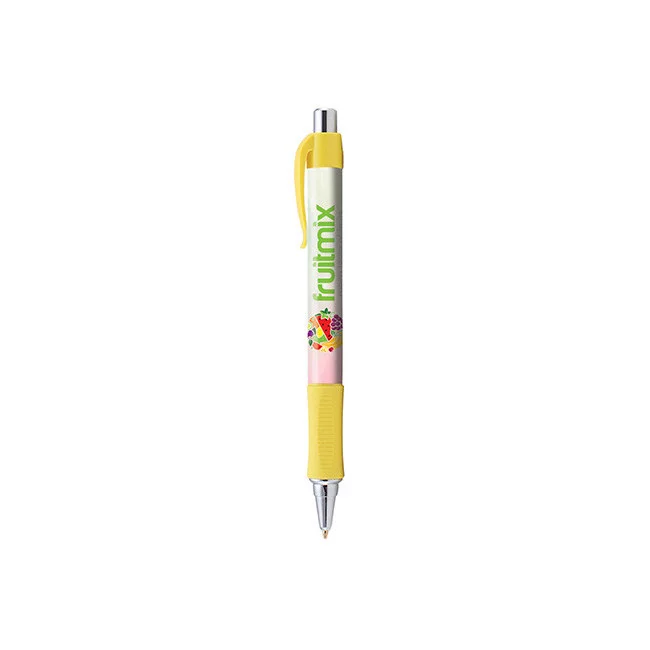Stylo publicitaire Hepburn chrome Stylo publicitaire Hepburn chrome - Jaune 108