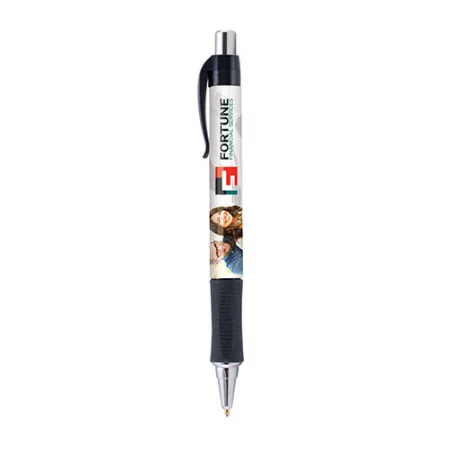 Stylo publicitaire Hepburn chrome Stylo publicitaire Hepburn chrome - Noir