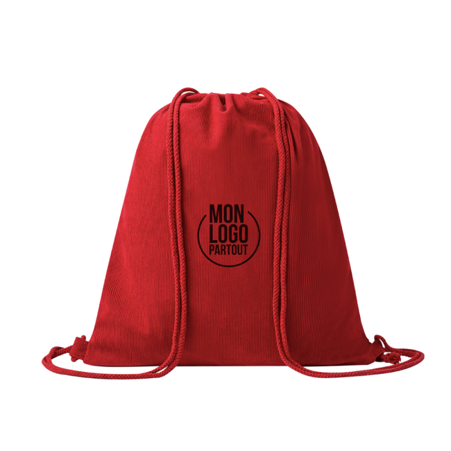 Sac cordon en velour côtelé Azurax