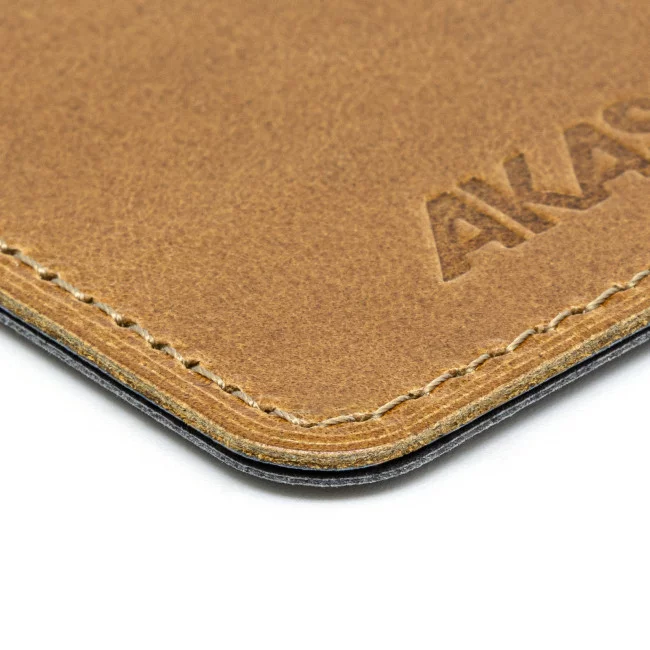 Porte-carte personnalisé en cuir véritable Akashi® 