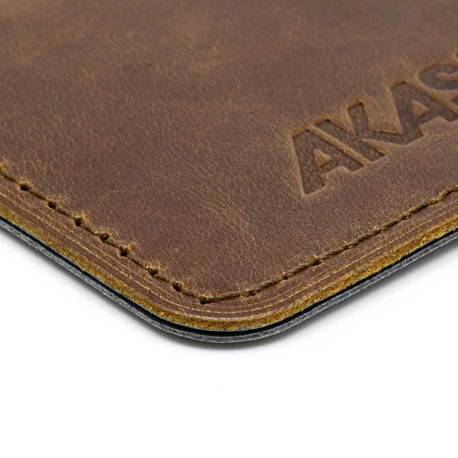 Porte-carte personnalisé en cuir véritable Akashi® 