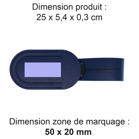 Étiquette à bagage personnalisée en cuir recyclé Akashi ® 