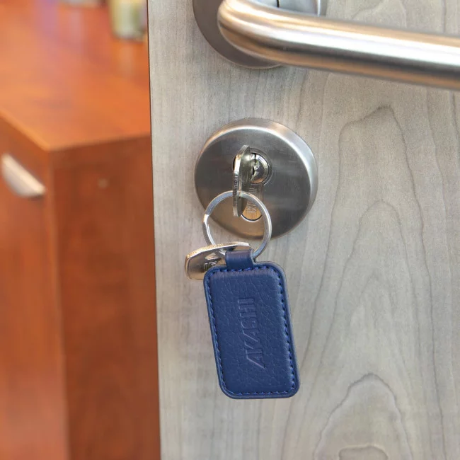 Porte-clés personnalisable en cuir recyclé Akashi ® 