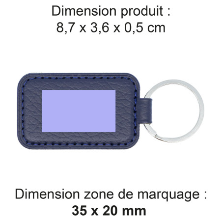 Porte-clés personnalisable en cuir recyclé Akashi ® 