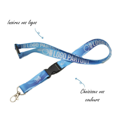 Tour de Cou Personnalisé Boucle et Clip Sublim 