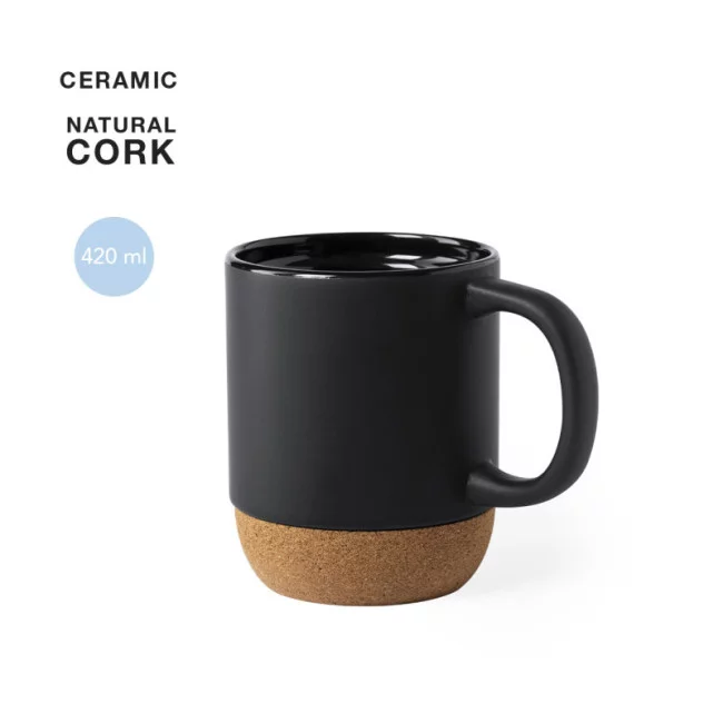 Mug publicitaire en céramique & liège 420 ml 