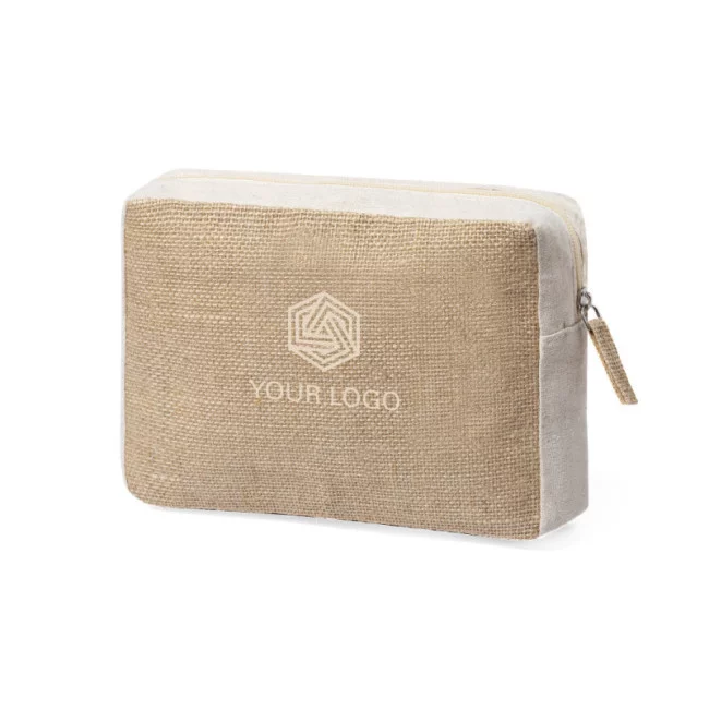 Trousse de toilette personnalisé en jute Ringok 