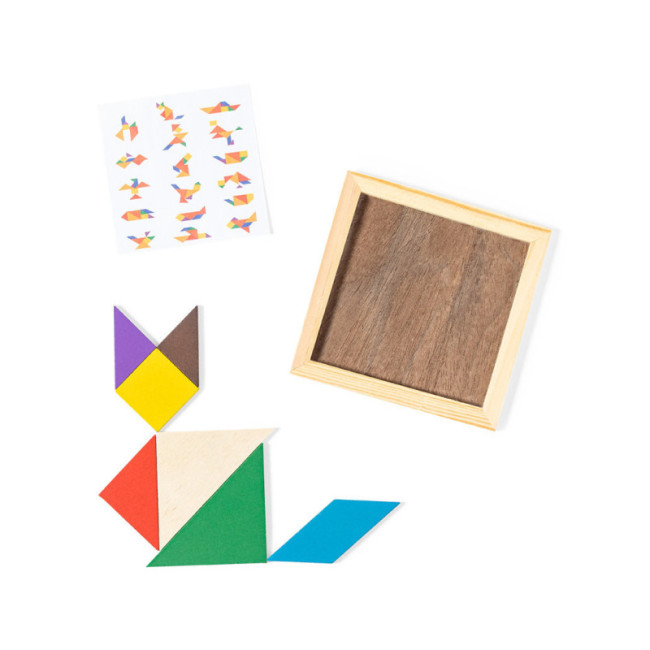 Puzzle en bois publicitaire Tangram 