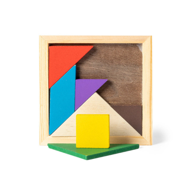 Puzzle en bois publicitaire Tangram 