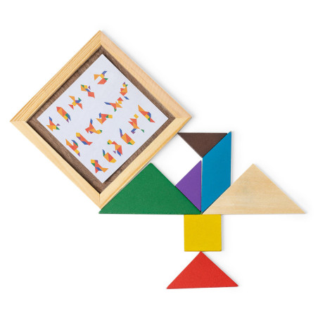 Puzzle en bois publicitaire Tangram 