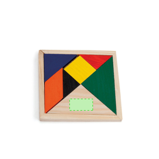 Puzzle en bois publicitaire Tangram 