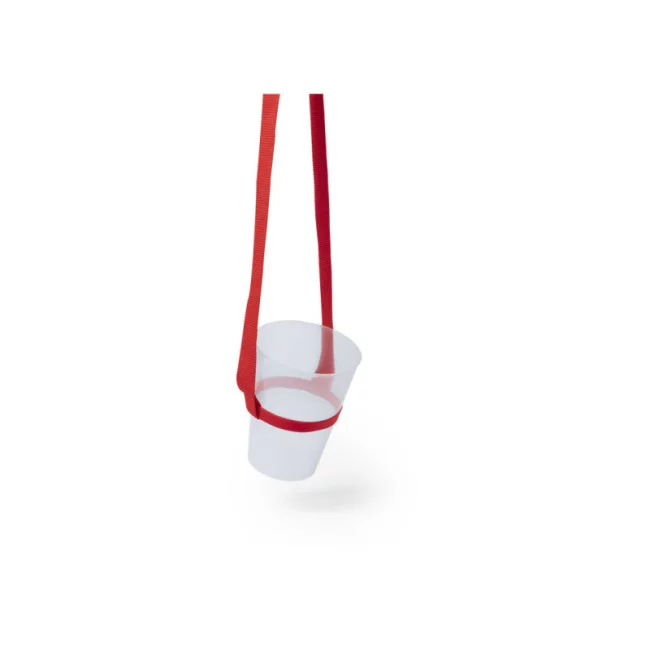 Lanyard porte-verre publicitaire Frinly