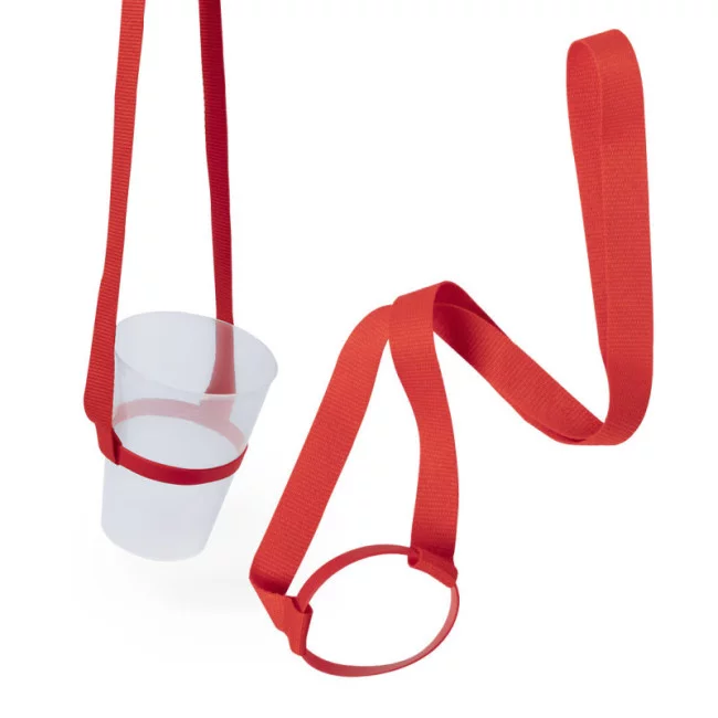 Lanyard porte-verre publicitaire Frinly