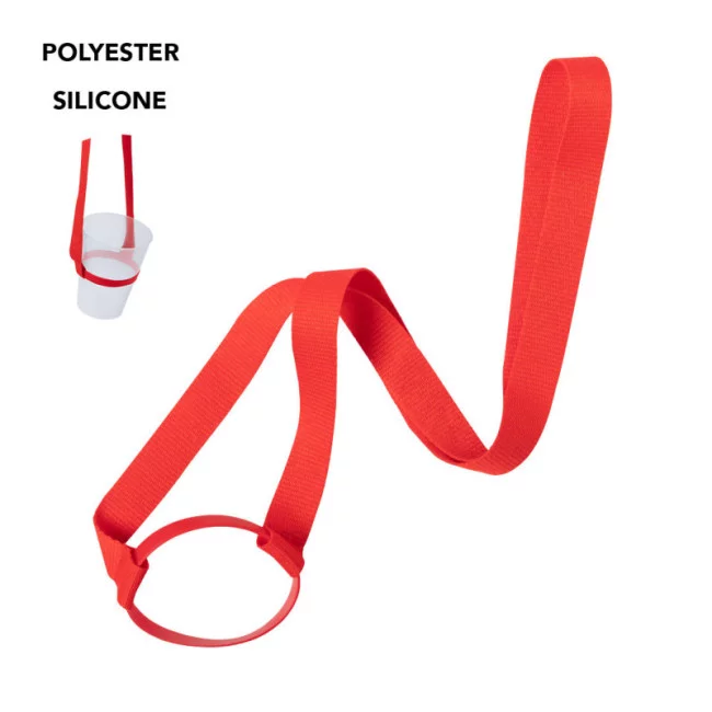 Lanyard porte-verre publicitaire Frinly