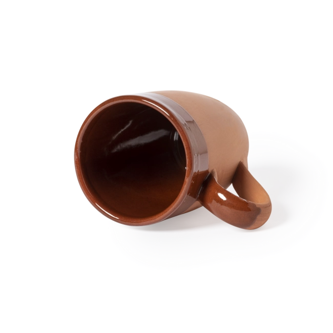 Mug publicitaire en argile incurvé Lixus 