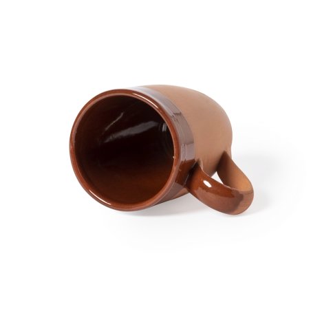 Mug publicitaire en argile incurvé Lixus 