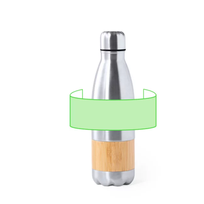 Bouteille publicitaire acier et bambou Guiver 750 ml
