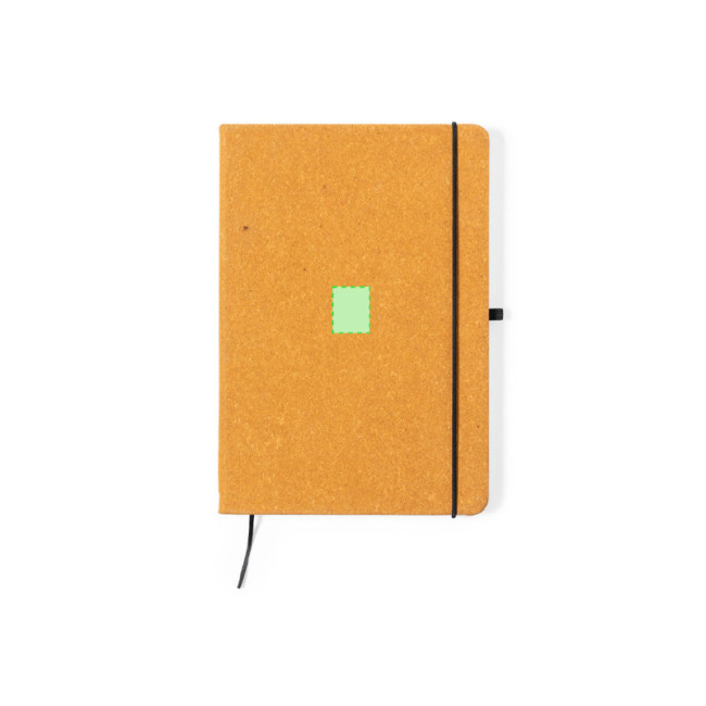 Carnet A5 publicitaire en cuir recyclé Tefan 