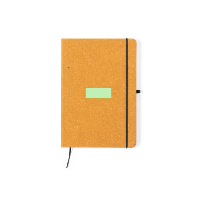 Carnet A5 publicitaire en cuir recyclé Tefan 