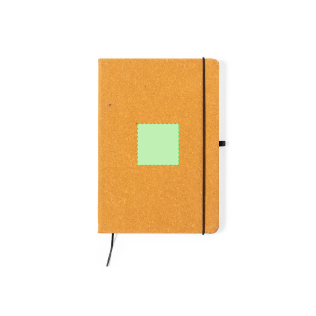 Carnet A5 publicitaire en cuir recyclé Tefan 