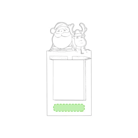 Magnet avec bloc-notes de Noël Larry 