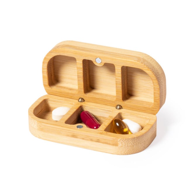 Pilulier en bambou personnalisable Pensol