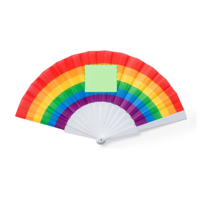 Eventail publicitaire rupaul rainbow 