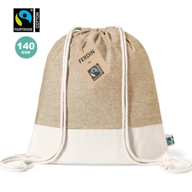 Sac cordon publicitaire ferdin Fairtrade