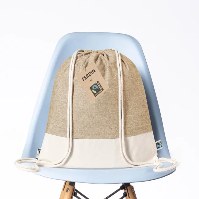 Sac cordon publicitaire ferdin Fairtrade