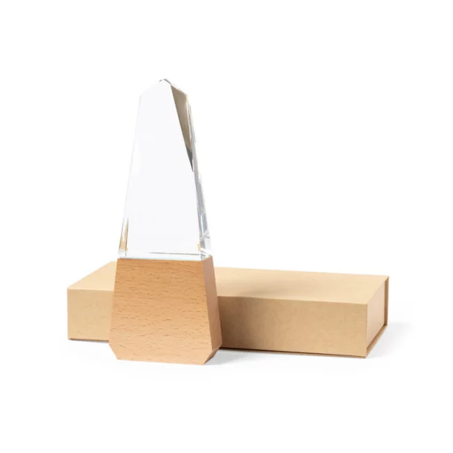 Trophée bois et verre personnalisable Bersix 