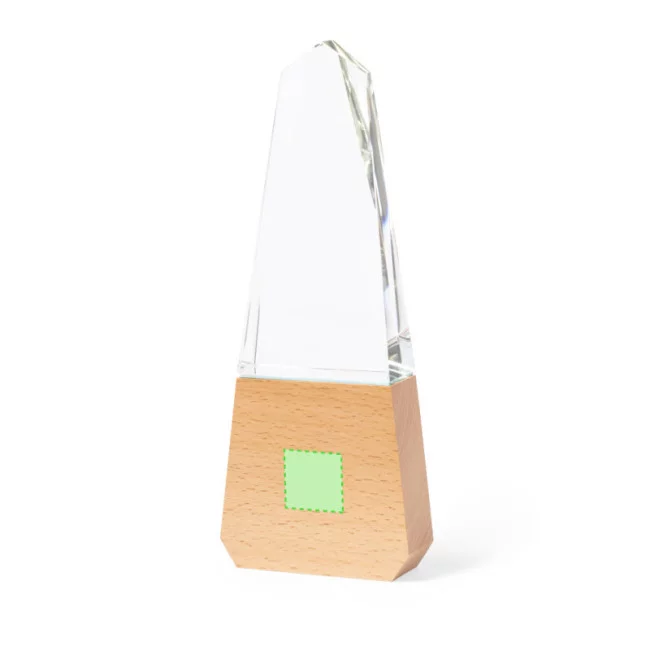 Trophée bois et verre personnalisable Bersix 