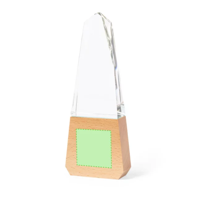 Trophée bois et verre personnalisable Bersix 
